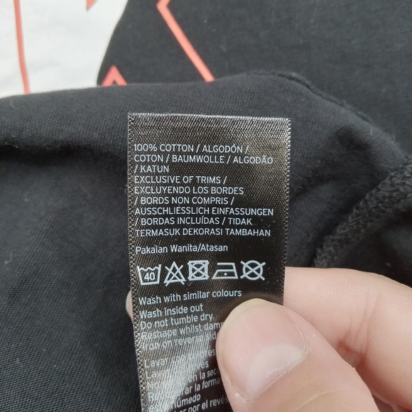 Ivy Park Shirt Womens XS Black 100% Cotton Logo Graphic Short Sleeve Tee - Picture 3 of 7